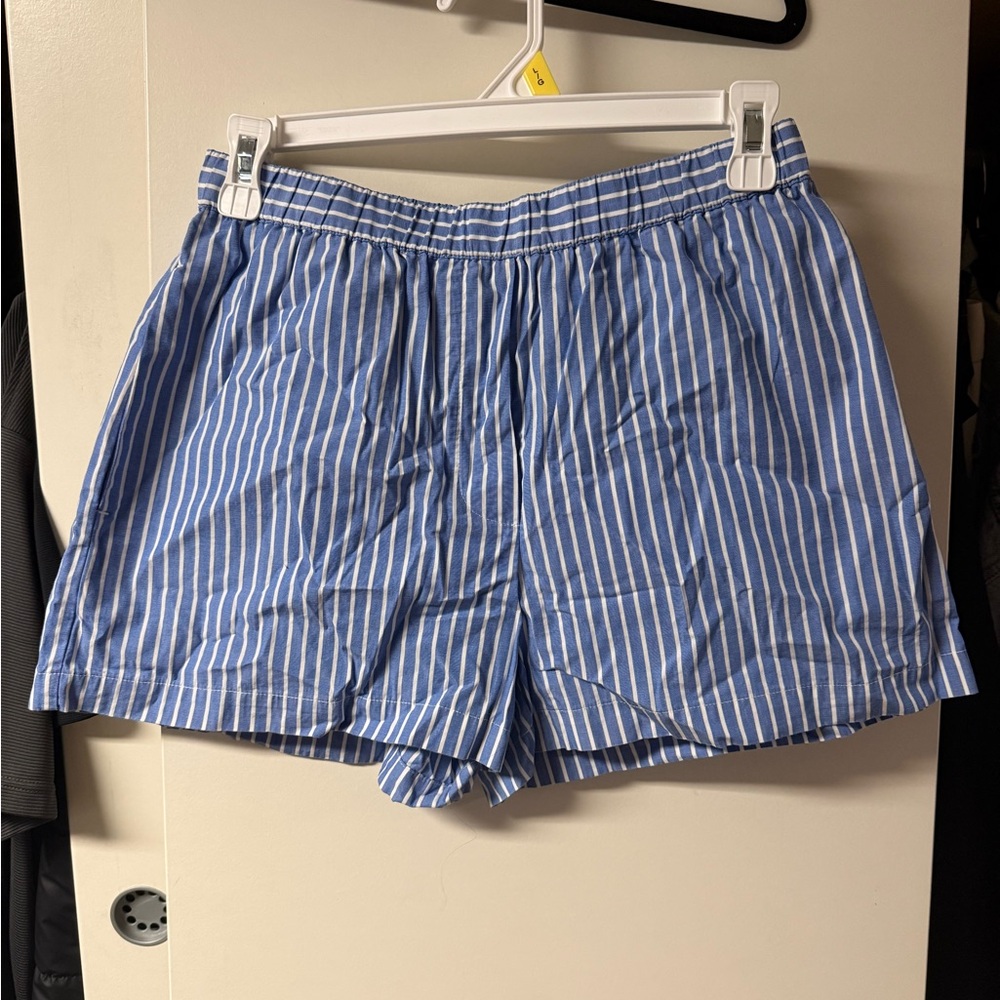 Wilfred Blue and White Striped Women's Shorts